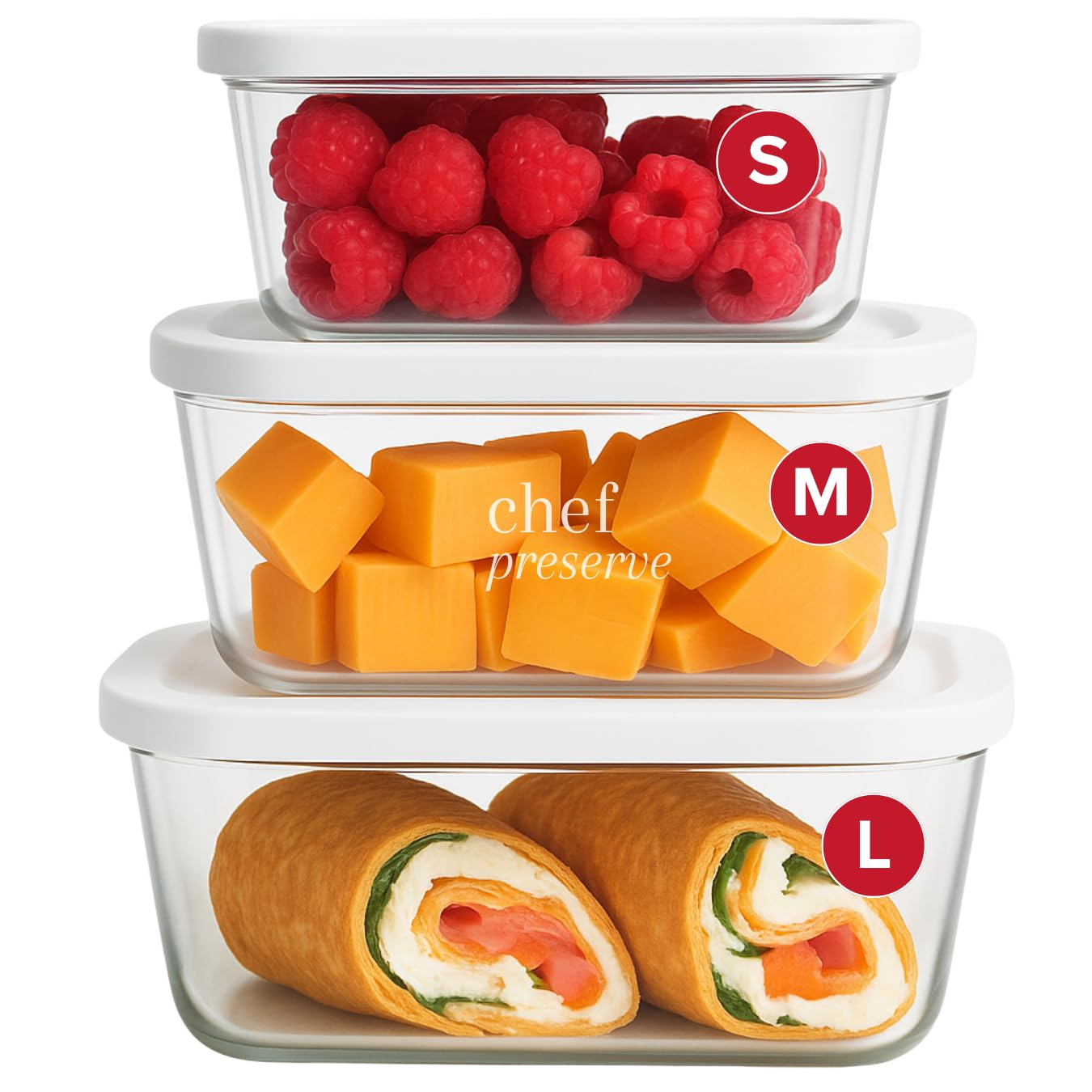Chef Preserve Glass Vacuum Seal Containers for Food Storage
