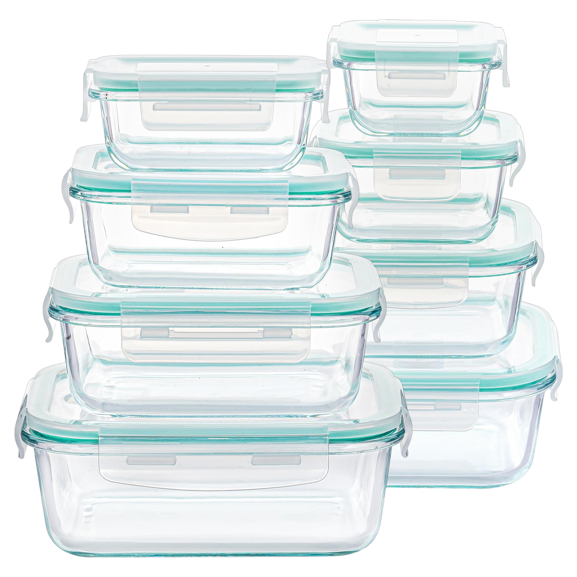 Vtopmart 8 Pack Glass Food Storage Containers with Airtight Lids