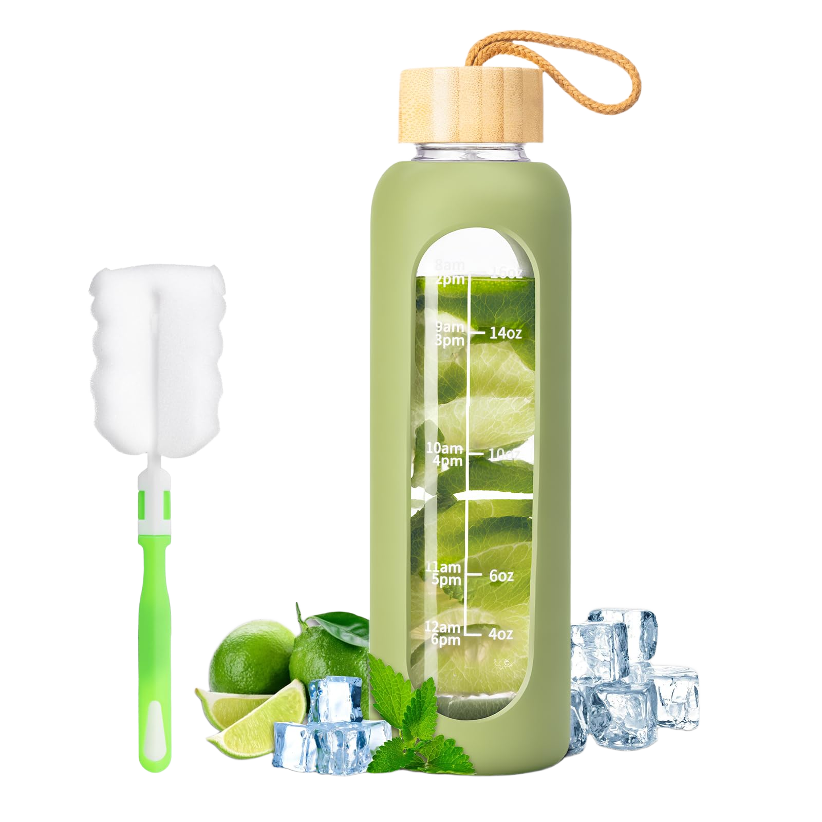 FrutPunch 18 OZ Glass Water Bottles