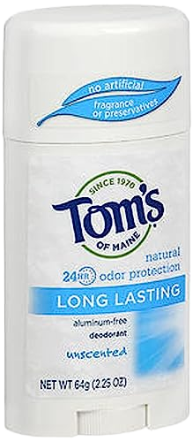 Tom's of Maine Unscented Aluminum Free Deodorant (Pack of 3)