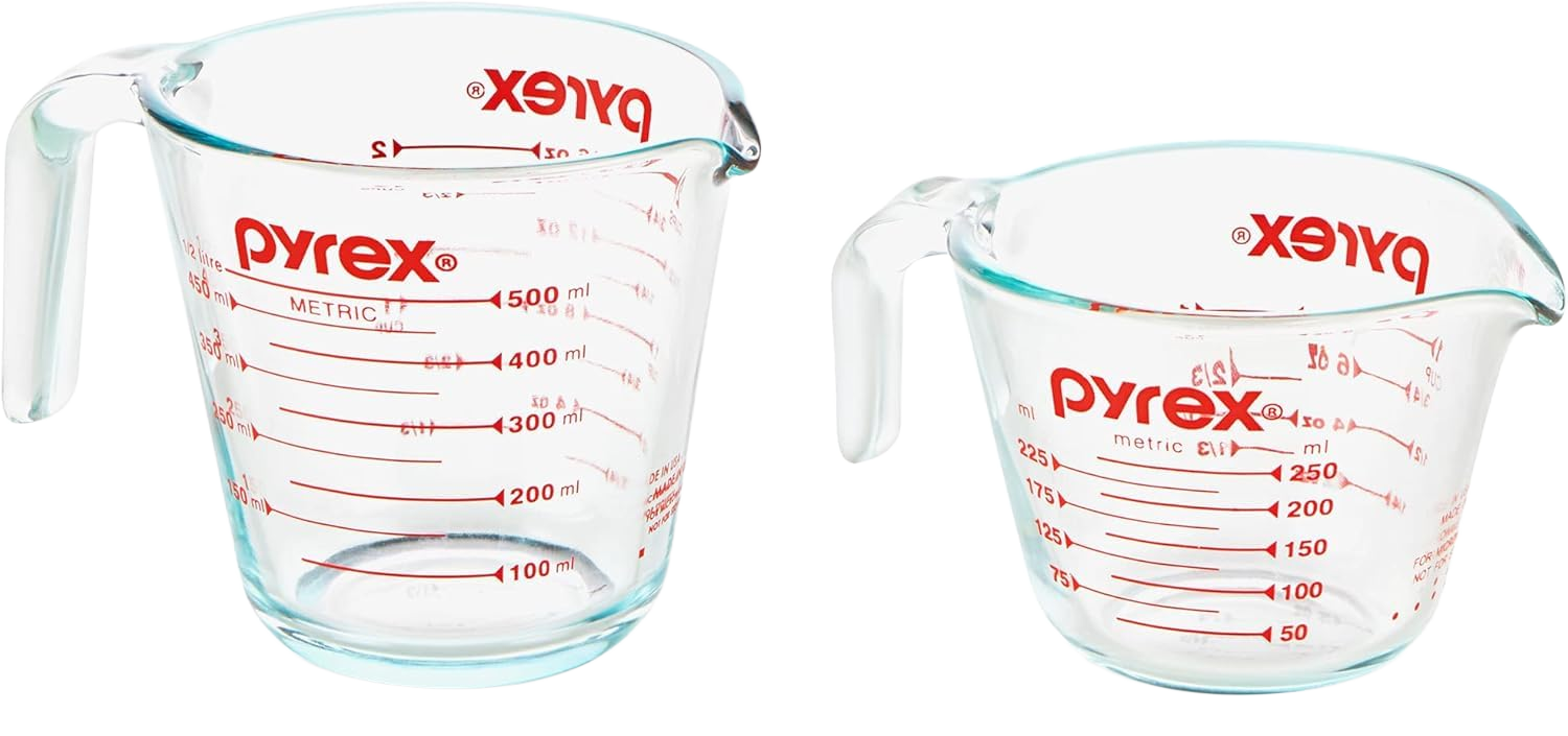 Pyrex Essentials (2-Pack) Glass Measuring Cups Set