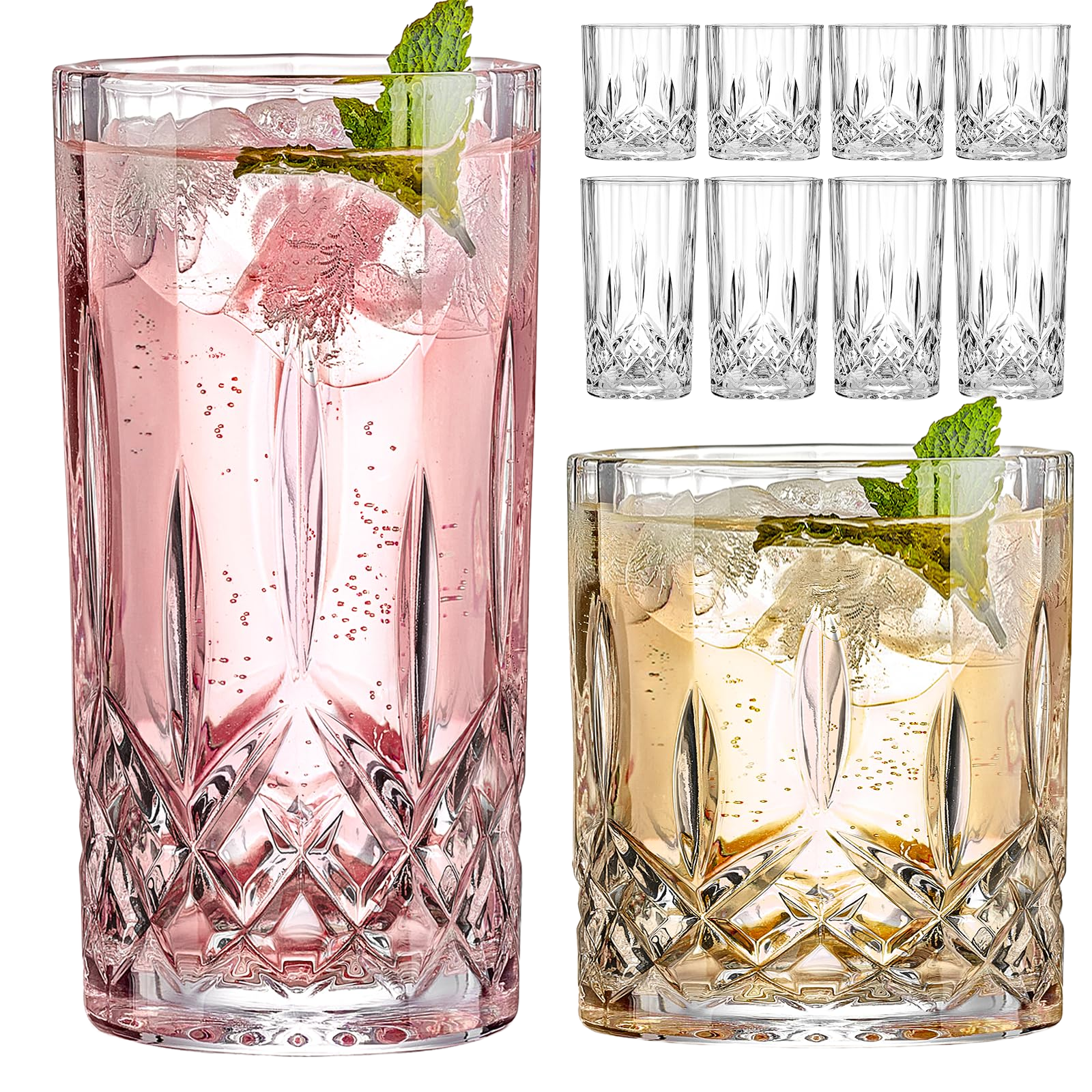 Qipecedm Drinking Glasses