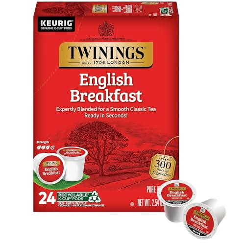 Twinings English Breakfast Black Tea K-Cup Pods for Keurig