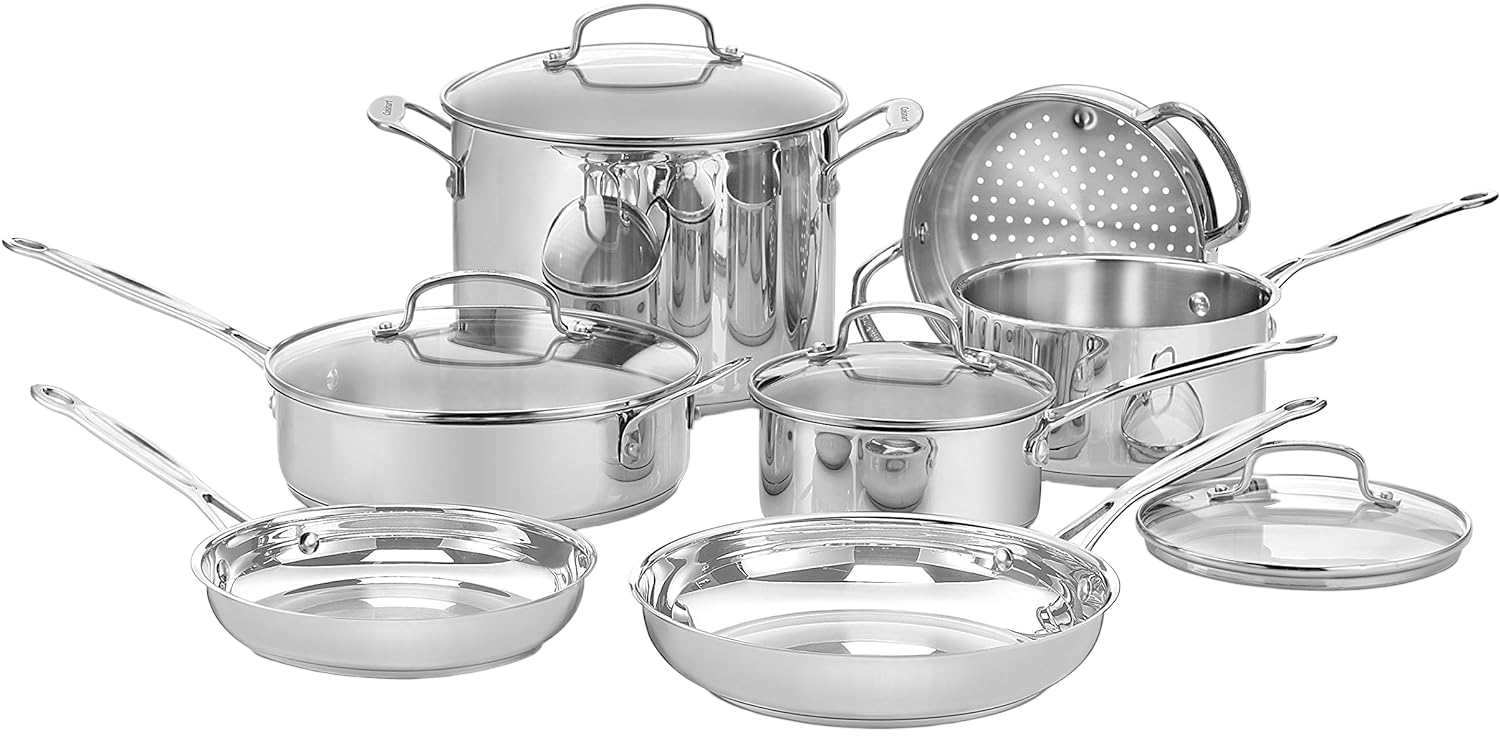 Cuisinart Chef’s Classic 11-Piece Stainless Steel Pots and Pans Set