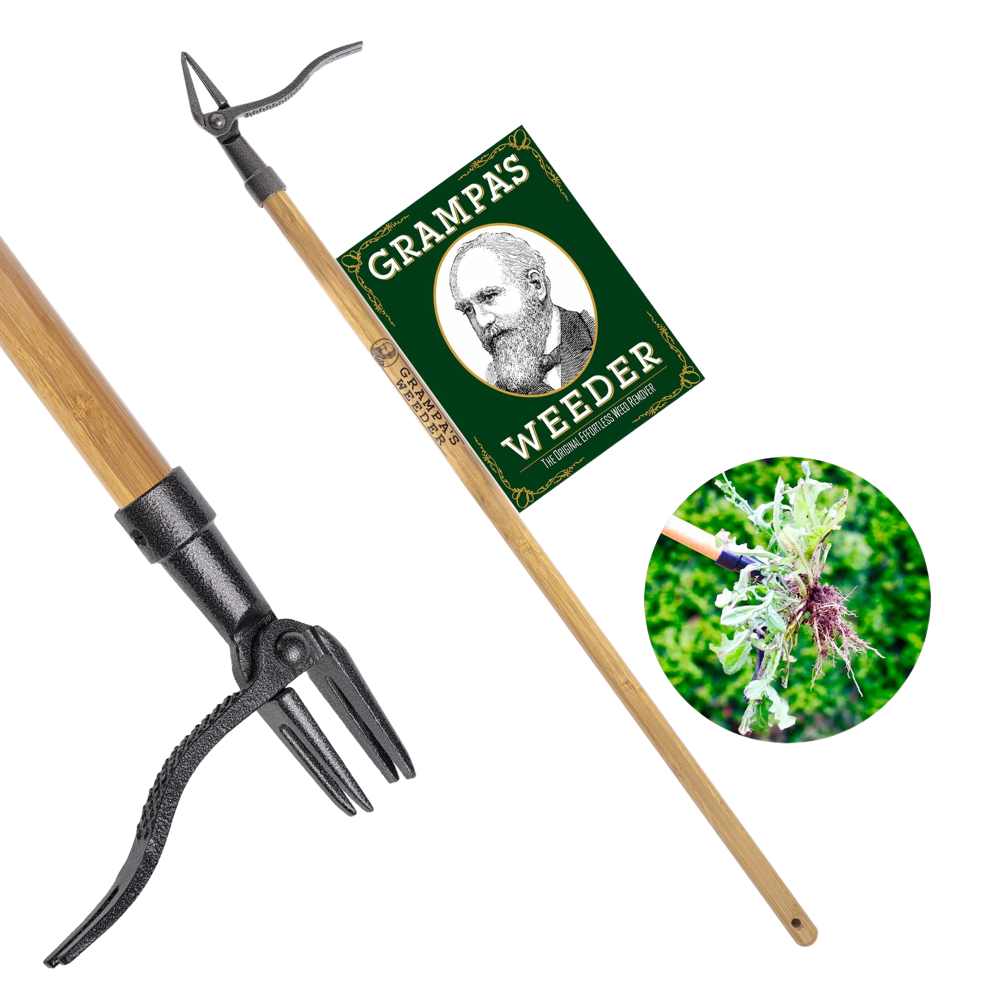 Grampa's Weeder - The Original Stand Up Weed Puller Tool with Long Handle